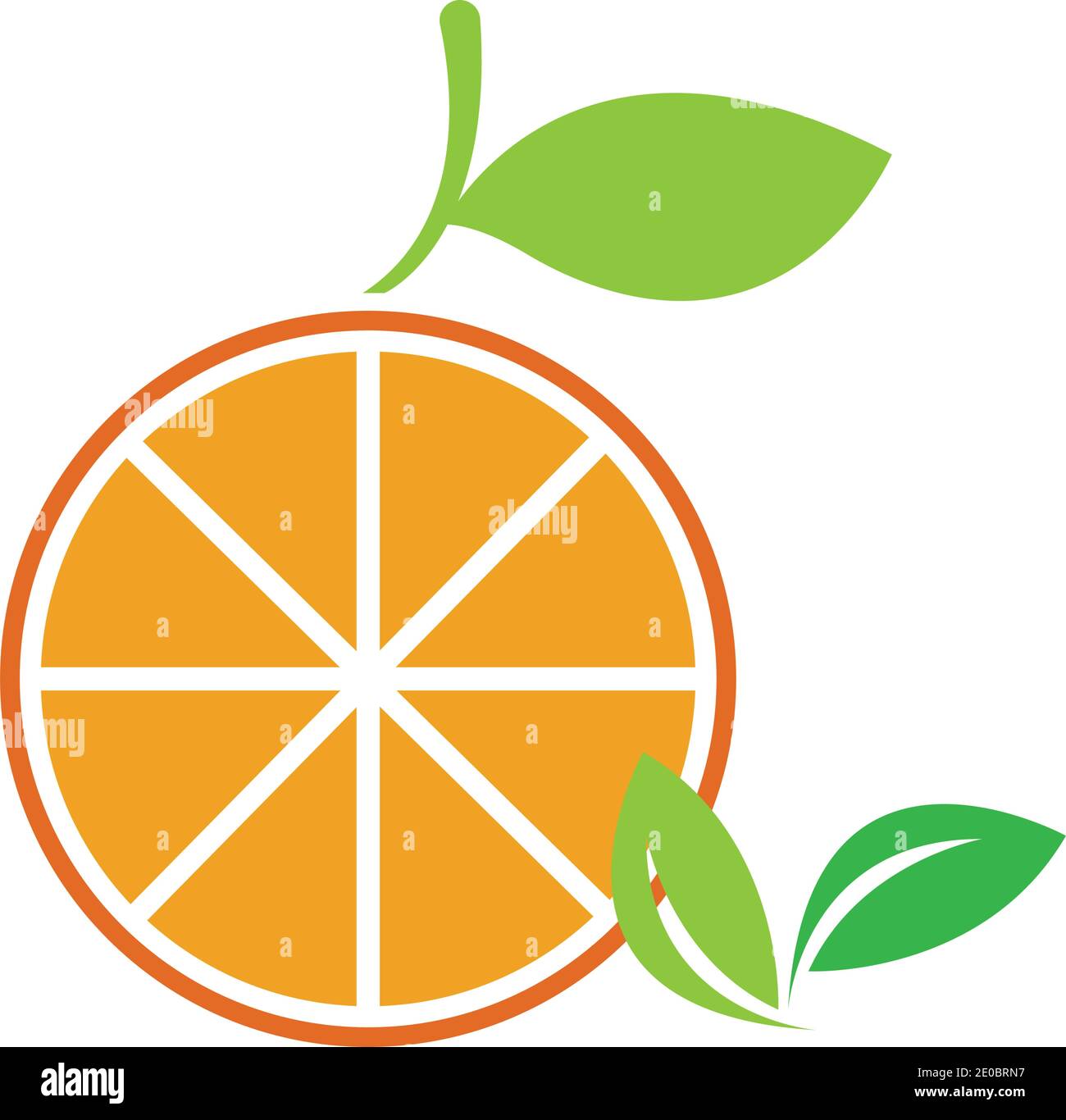 Orange logo design Vector icon illustration design Stock Vector