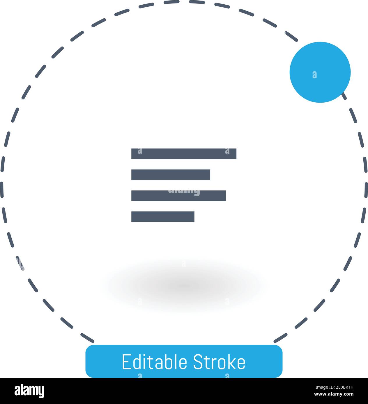 left alignment vector icon editable stroke outline icons for web and mobile Stock Vector