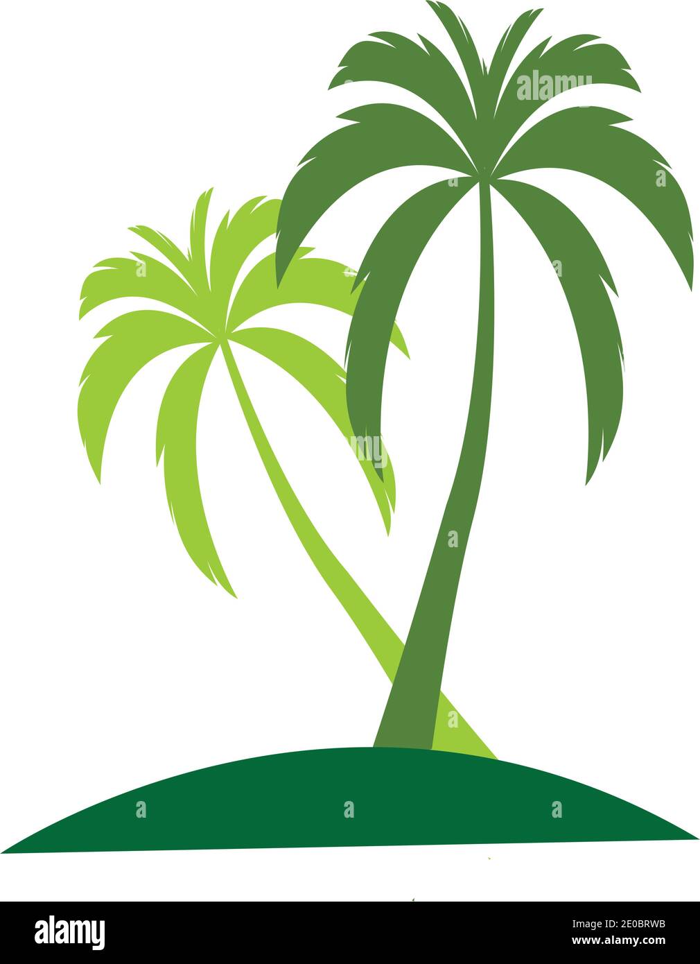 Palm tree summer logo template vector illustration Stock Vector