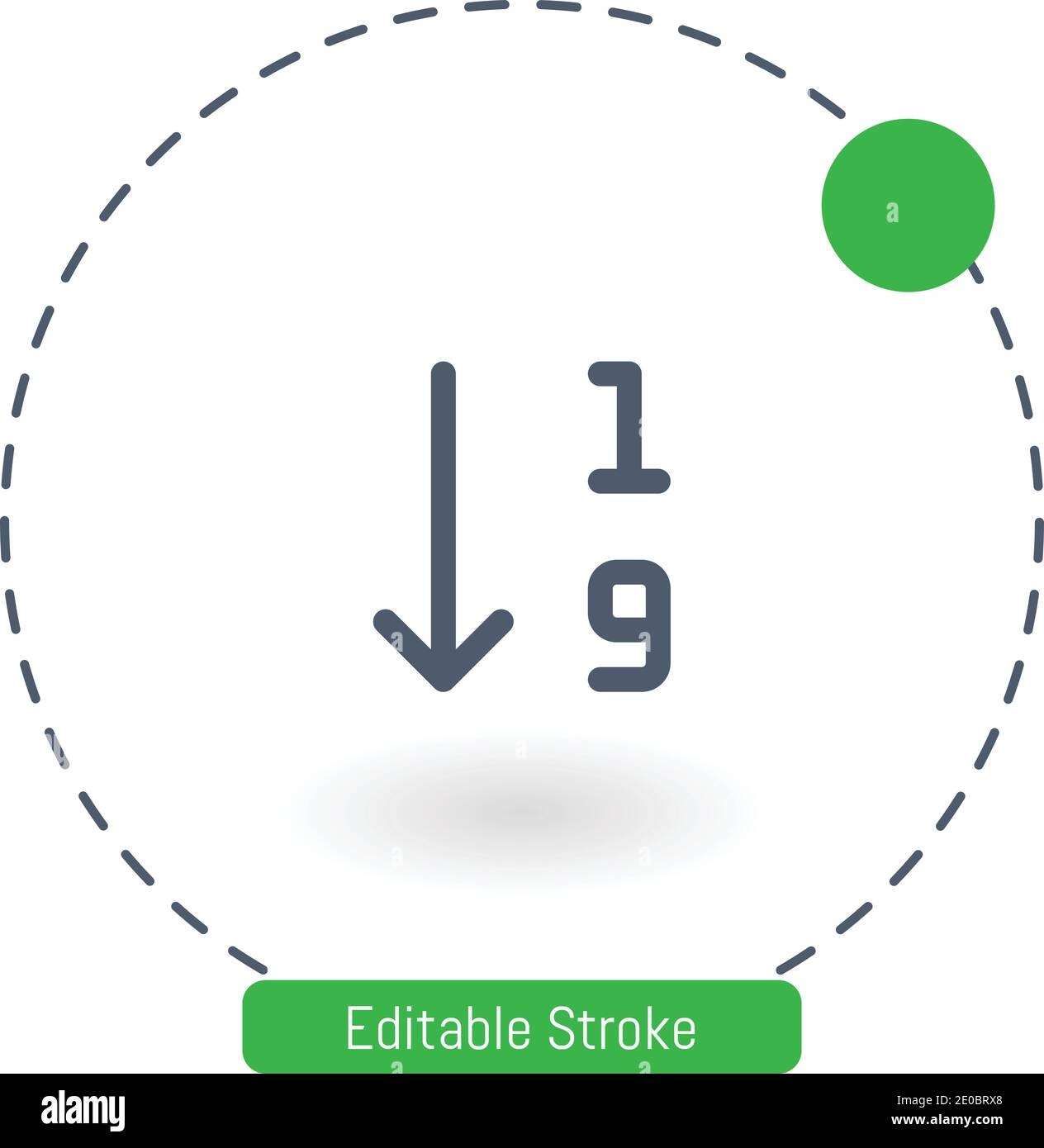 sort vector icon editable stroke outline icons for web and mobile Stock Vector