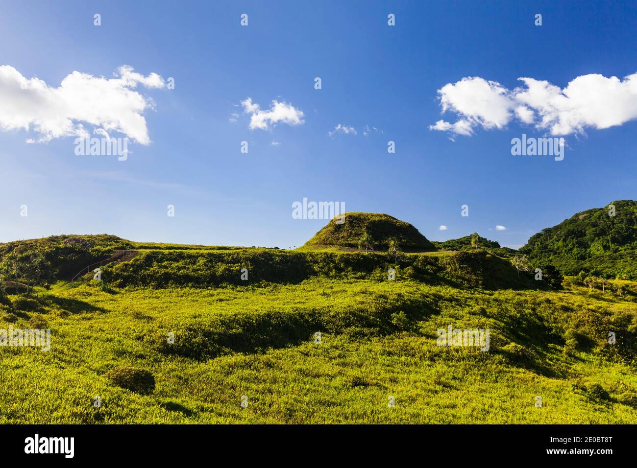 Ked Ra Ngchemiangel, Kamyangel Terraces, simply 'Ked' or 'terrace',  Ancient man-made terraced hill, Island of Babeldaob, Palau, Micronesia, Oceania Stock Photo