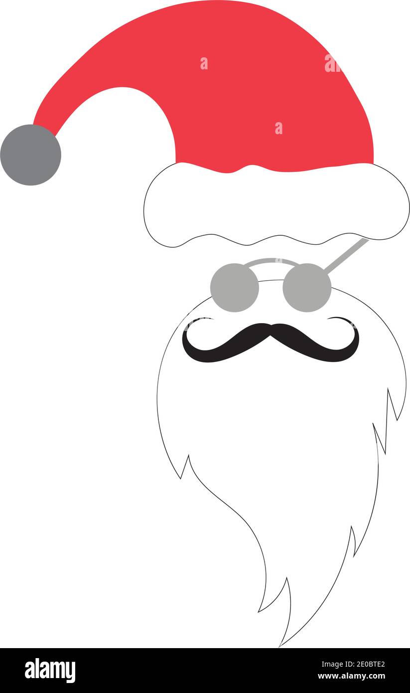 santa claus vector icon logo illustration design template Stock Vector