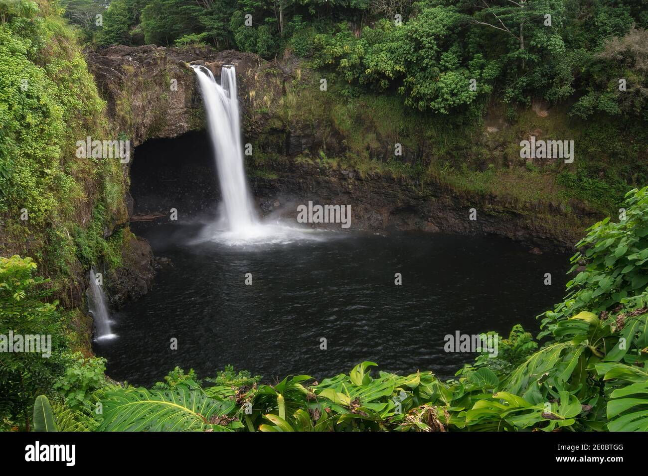 Rainbow falls, Wailuku river, Hilo. Big Island Hawaii Stock Photo