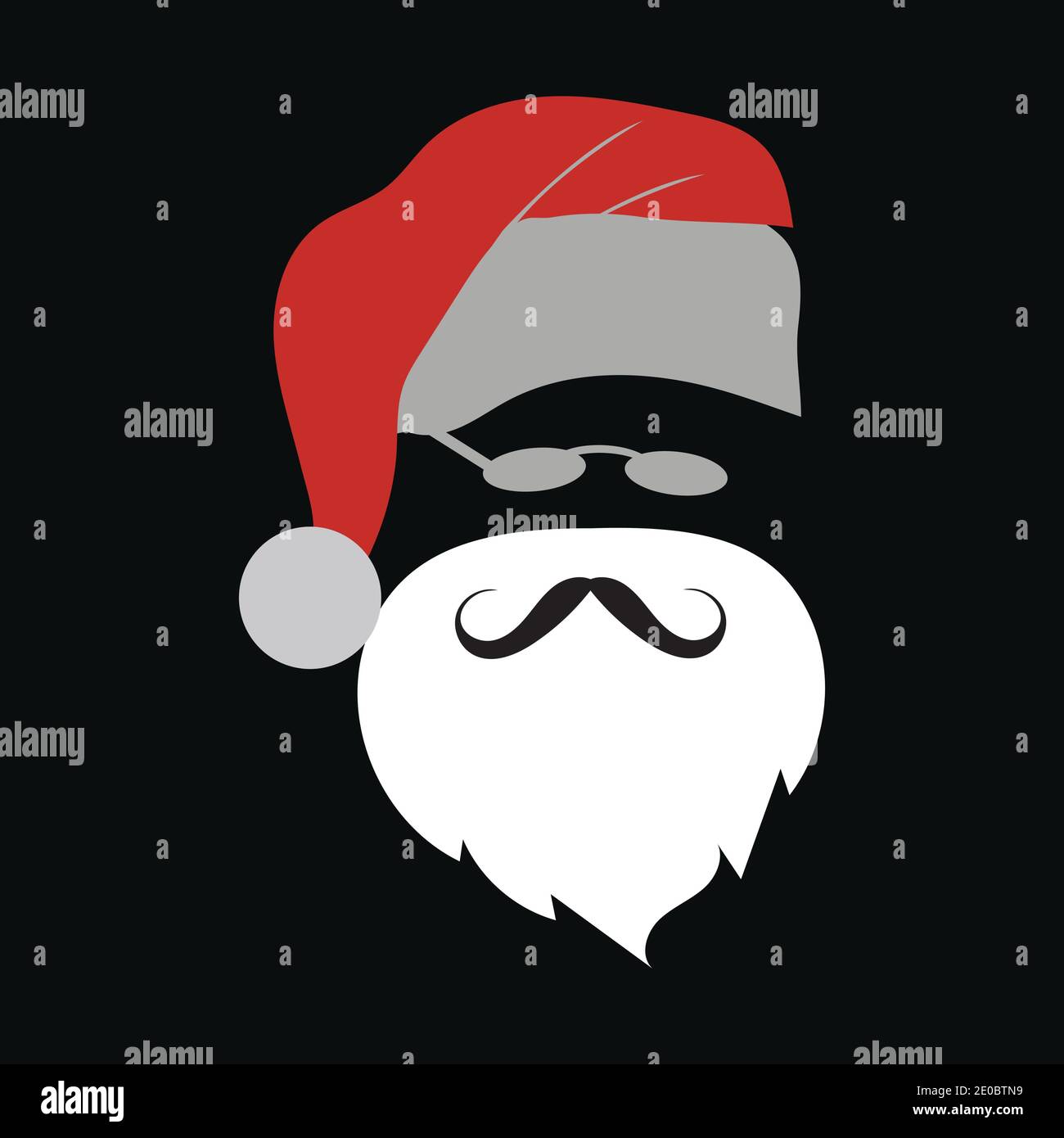 santa claus vector icon logo illustration design template Stock Vector