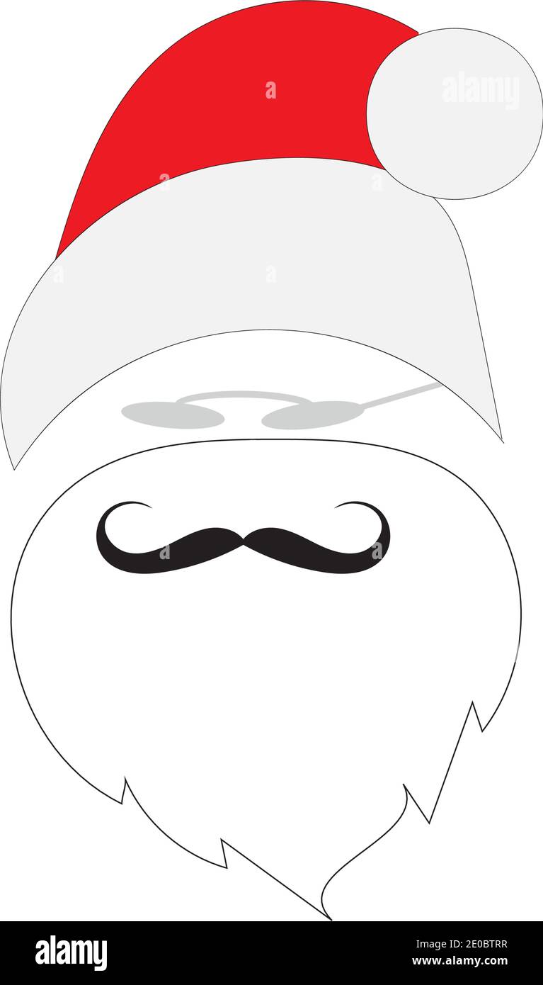 Red and white santa claus hat Stock Vector Images - Alamy