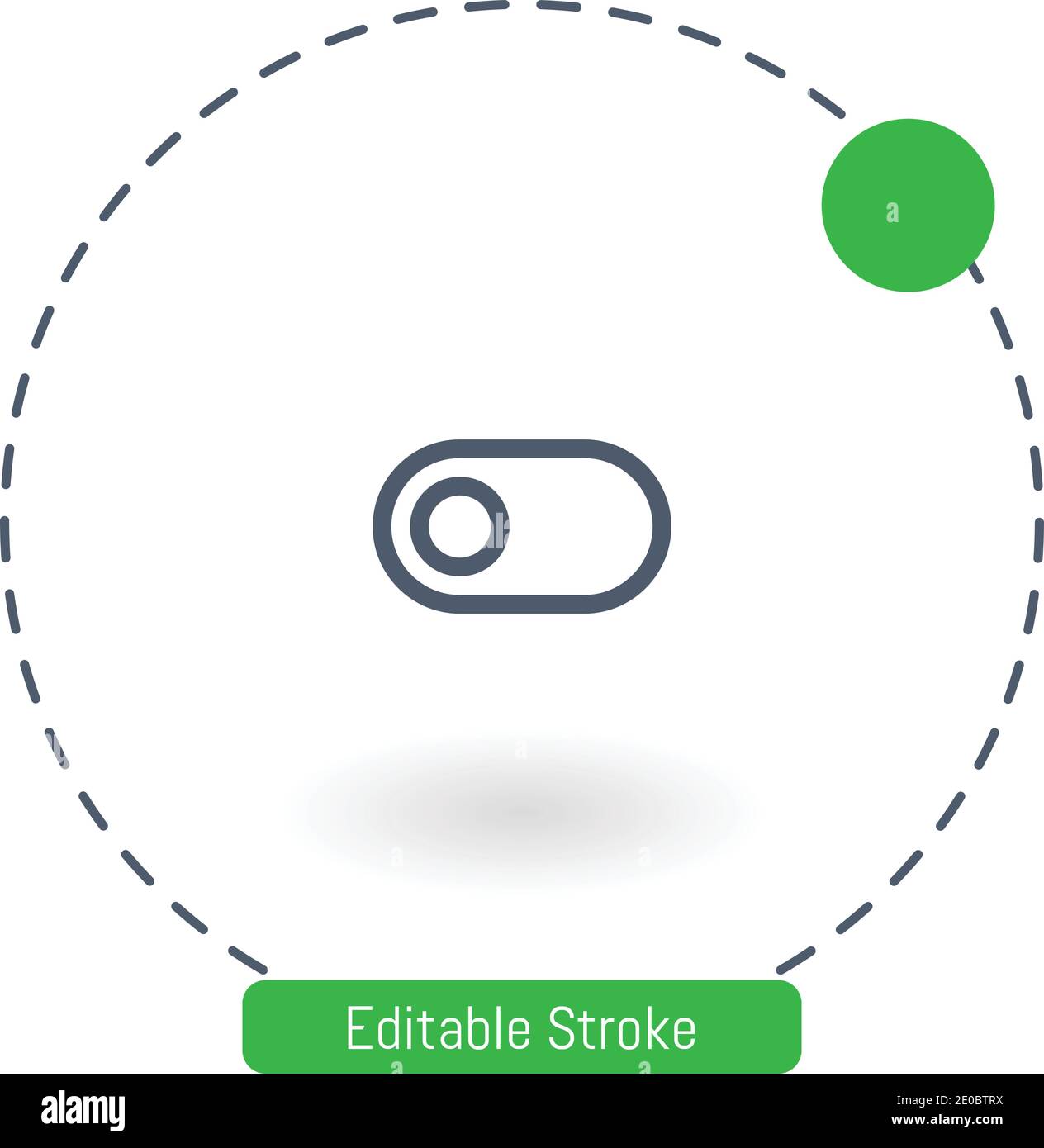 toggle vector icon editable stroke outline icons for web and mobile Stock Vector