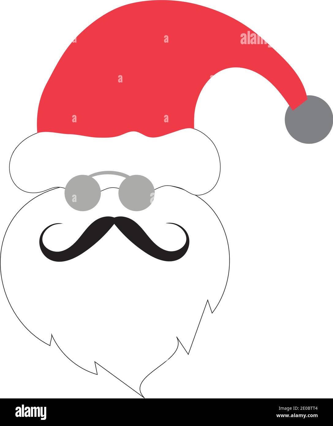 santa claus vector icon logo illustration design template Stock Vector