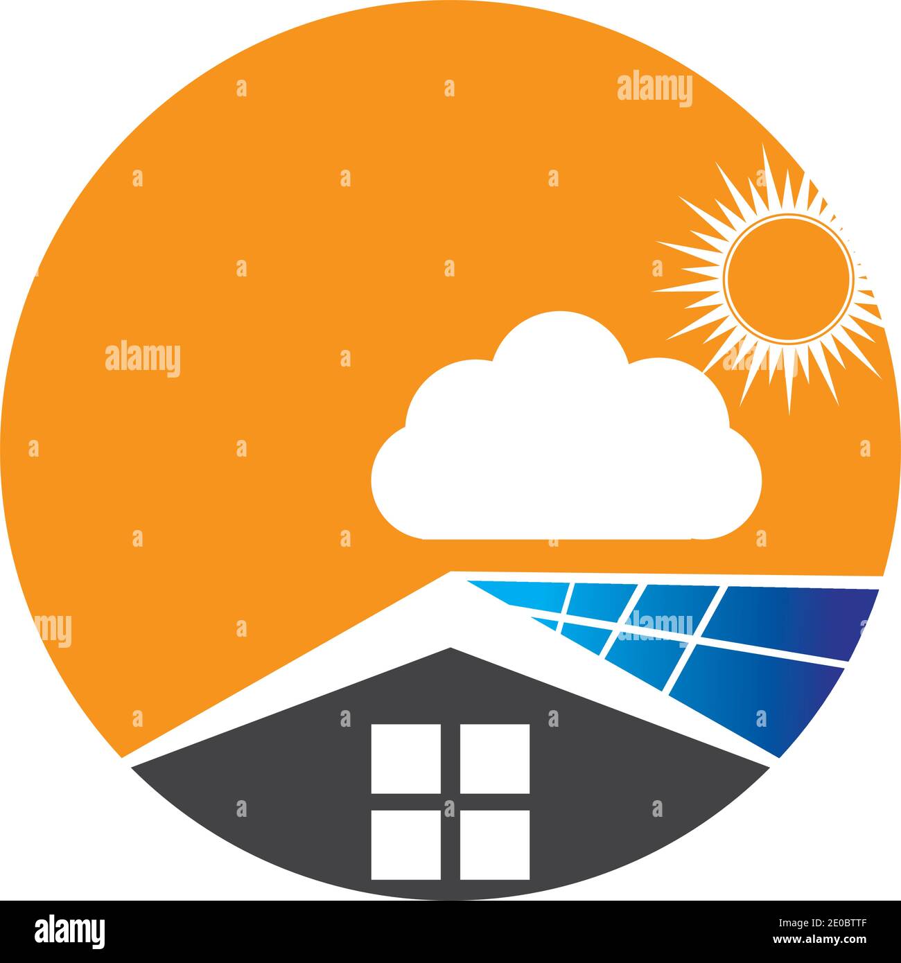 Solar logo energy icon vector design Stock Vector