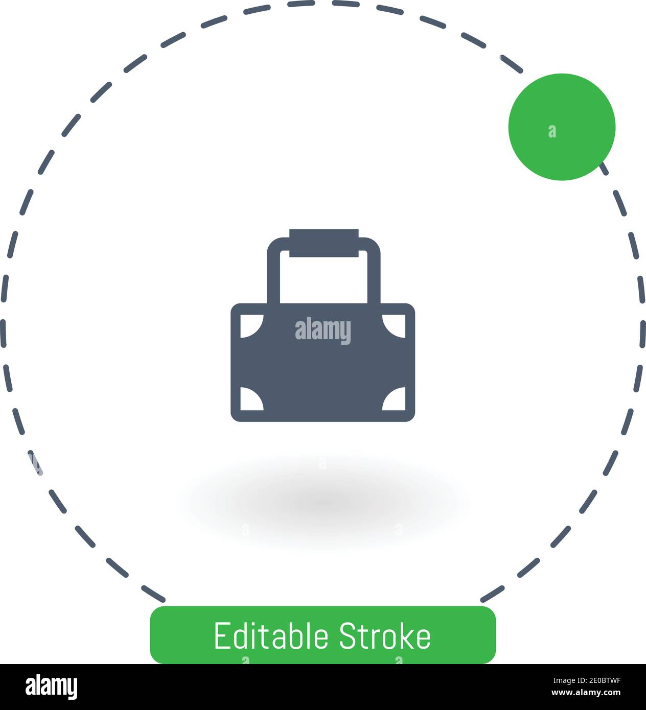 handbag variant vector icon editable stroke outline icons for web and mobile Stock Vector