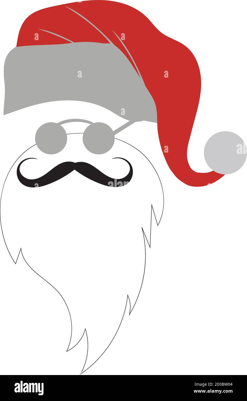 santa claus vector icon logo illustration design template Stock Vector