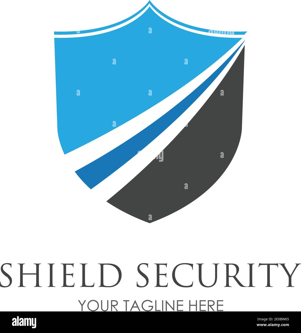 Shield Security logo design vector illustration template Stock Vector