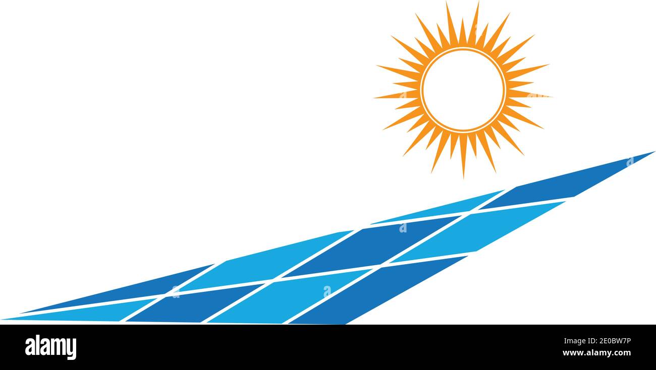 Solar logo energy icon vector design Stock Vector