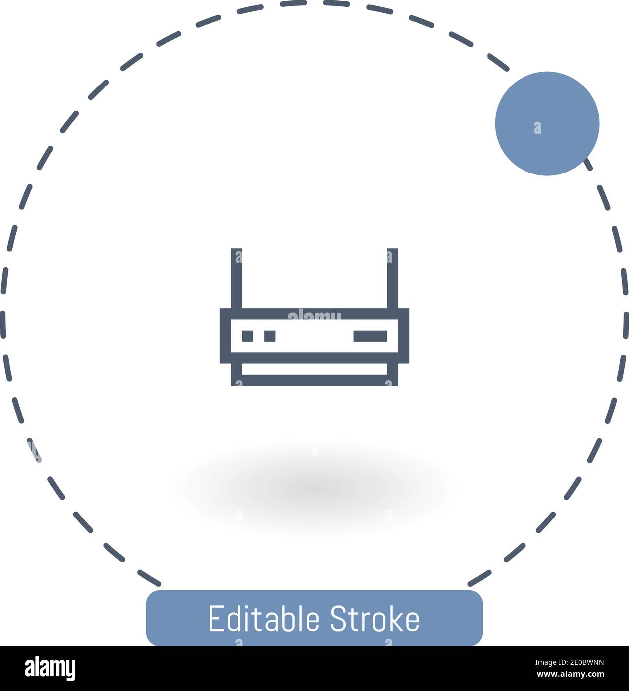 modem vector icon editable stroke outline icons for web and mobile Stock Vector