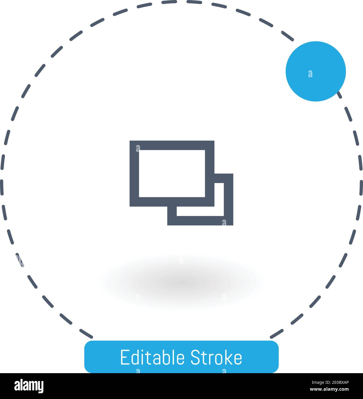 copy vector icon editable stroke outline icons for web and mobile Stock ...
