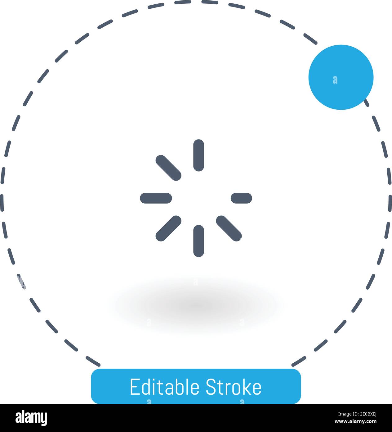 loading vector icon editable stroke outline icons for web and mobile Stock Vector