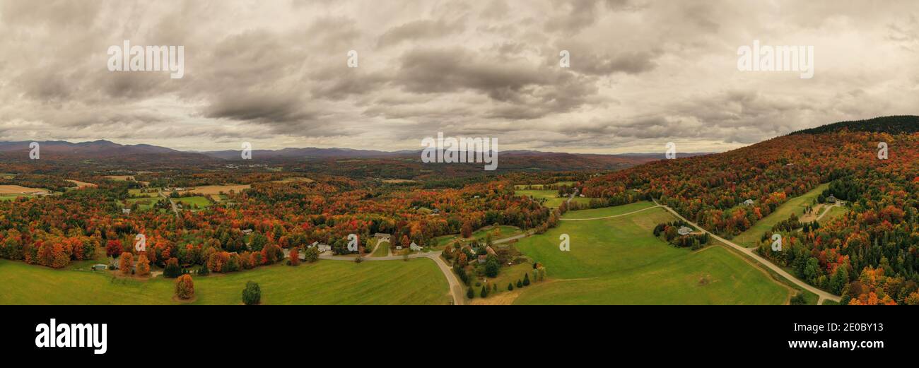 Green mountains vermont aerial hi-res stock photography and images - Alamy