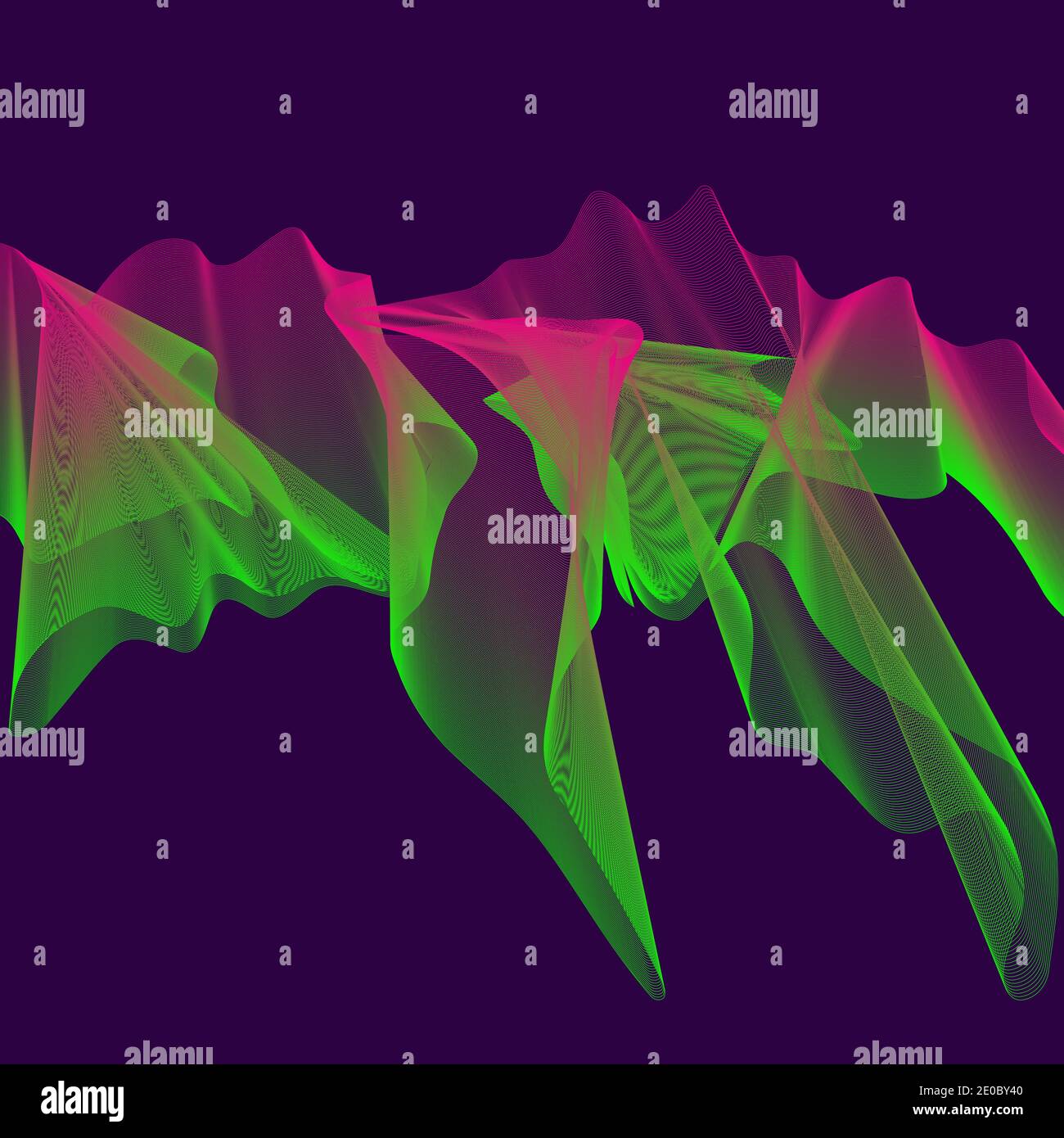 An abstract wavy psychedelic background image. Stock Vector
