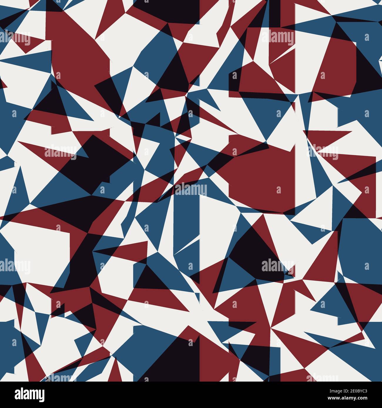 Seamless geo pattern in red blue black white Stock Photo - Alamy