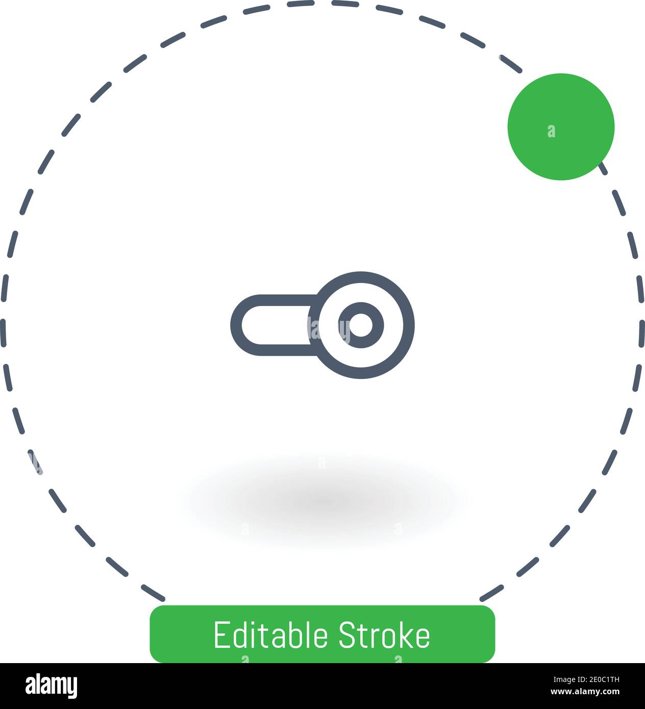 enable vector icon editable stroke outline icons for web and mobile Stock Vector