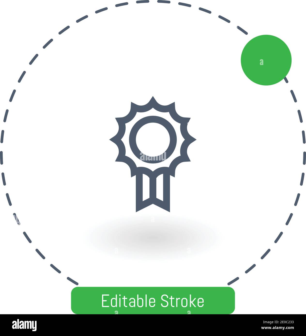 medal vector icon editable stroke outline icons for web and mobile ...