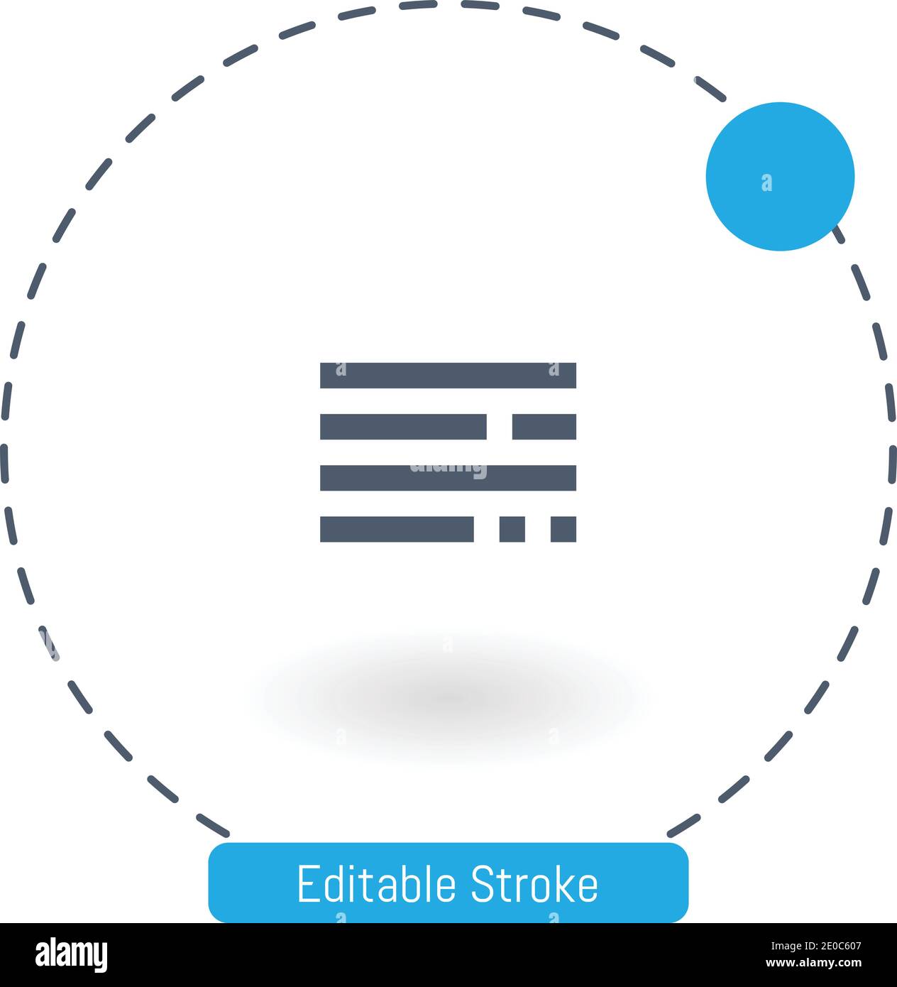 justify vector icon editable stroke outline icons for web and mobile Stock Vector