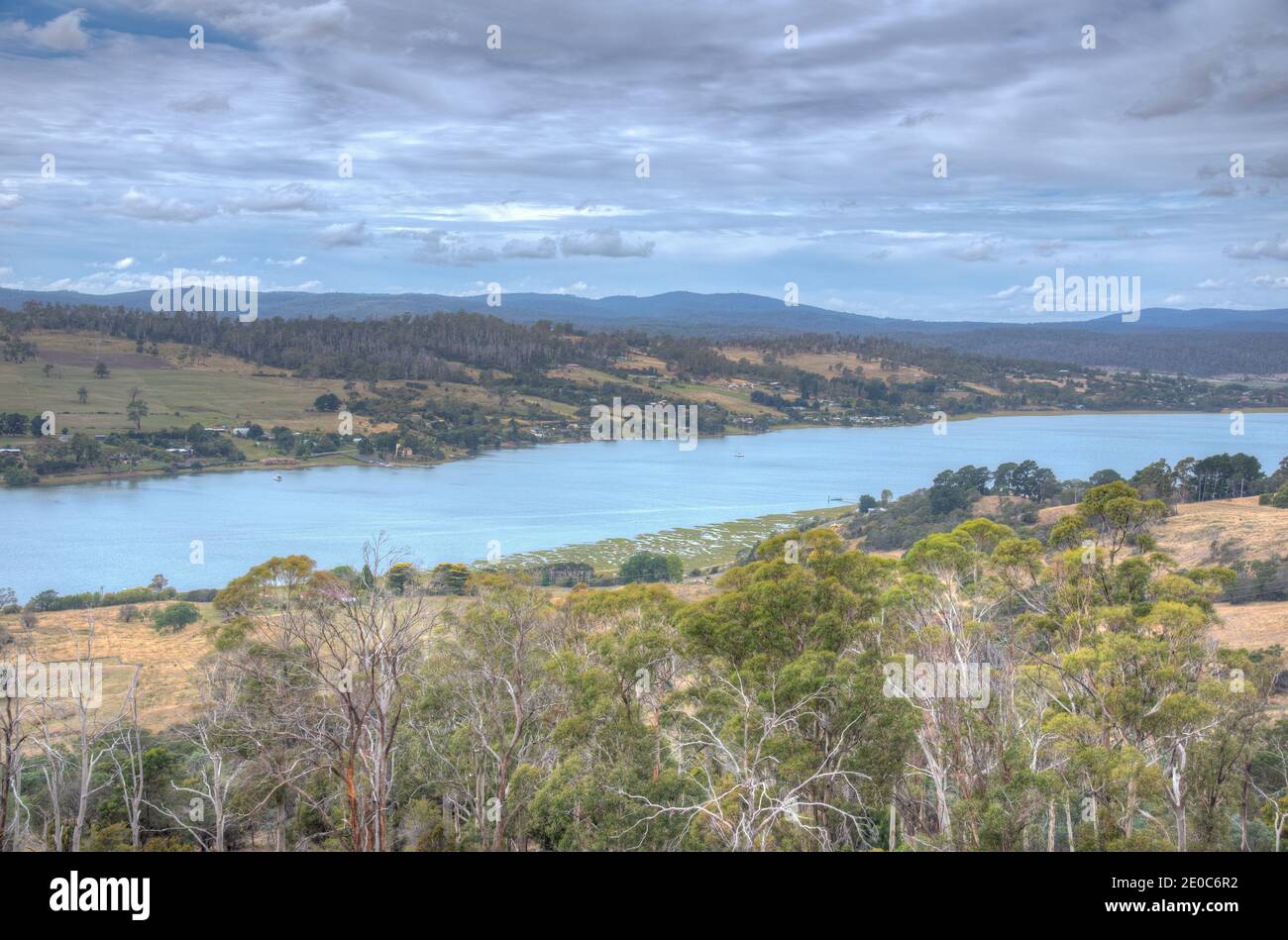 Valley of river Tamar in Tasmania, Australia Stock Photo Alamy