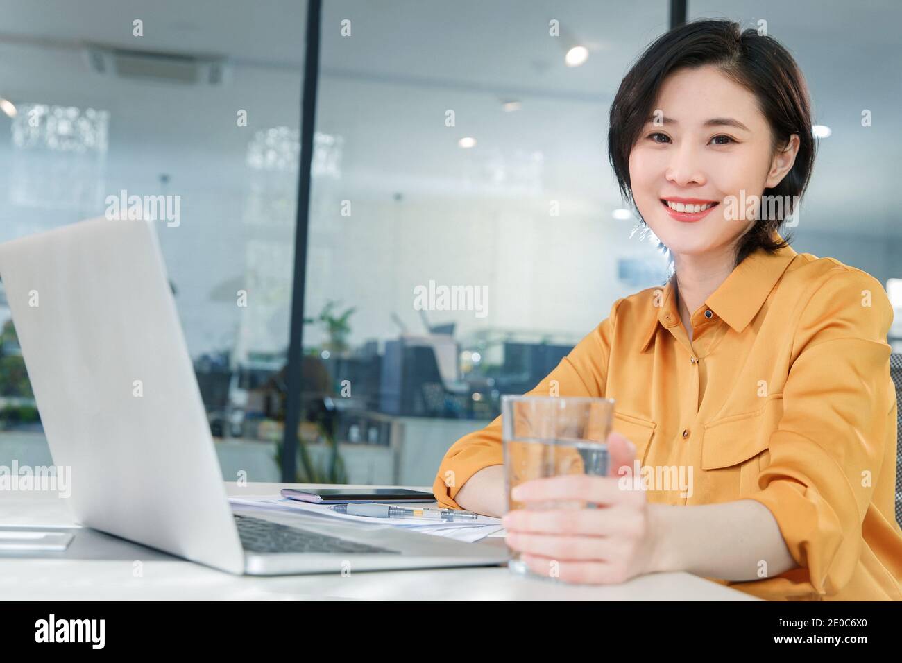 Business lady in the office work Stock Photo