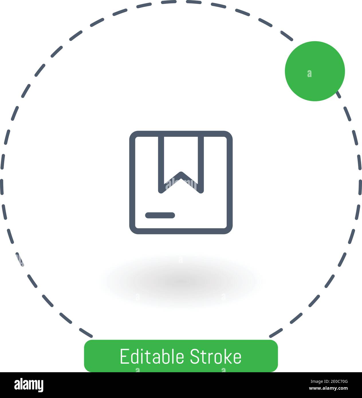 box vector icon editable stroke outline icons for web and mobile Stock Vector