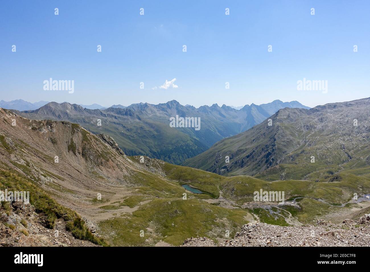 Panoramic view of the german alps Stock Photo