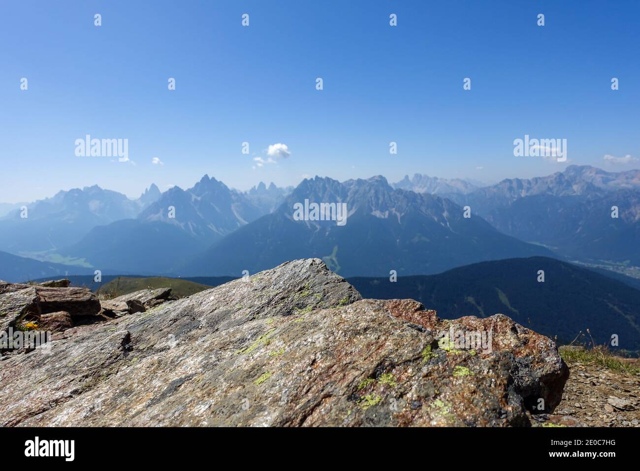 Panoramic view of the german alps Stock Photo