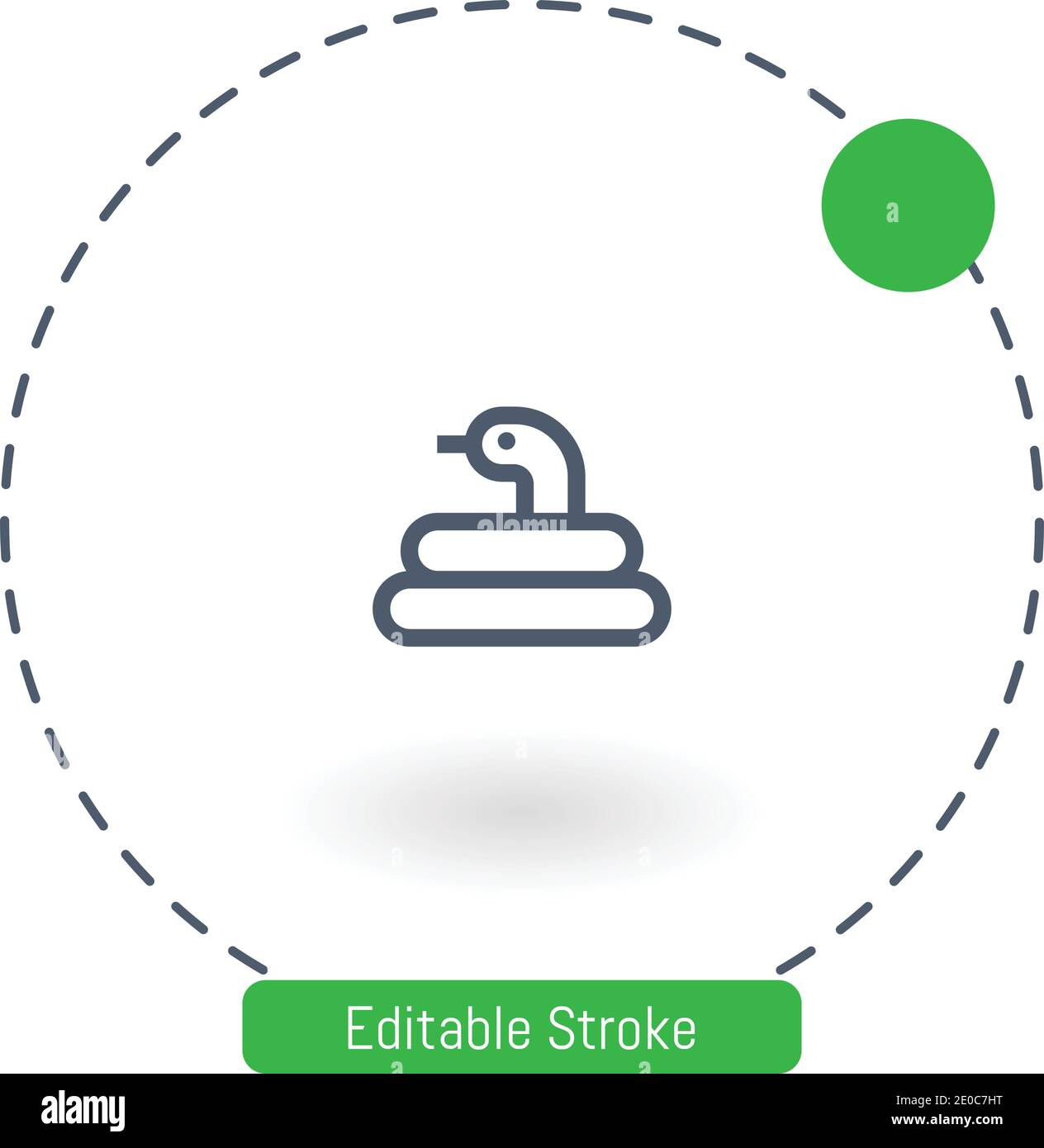snake vector icon editable stroke outline icons for web and mobile Stock Vector