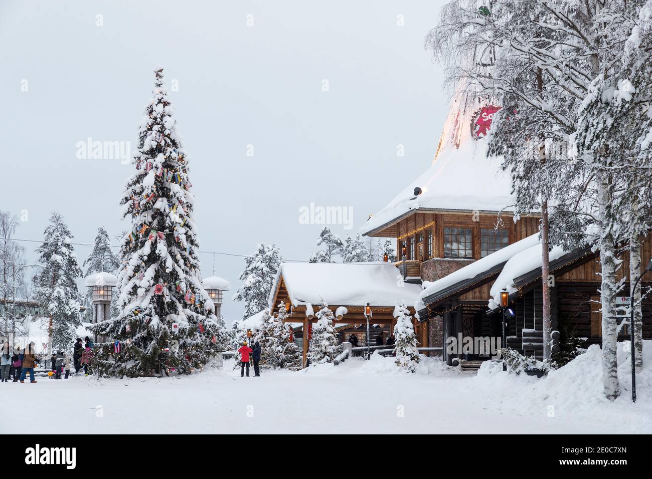 Santa Village; Arctic Circle; Finland Stock Photo