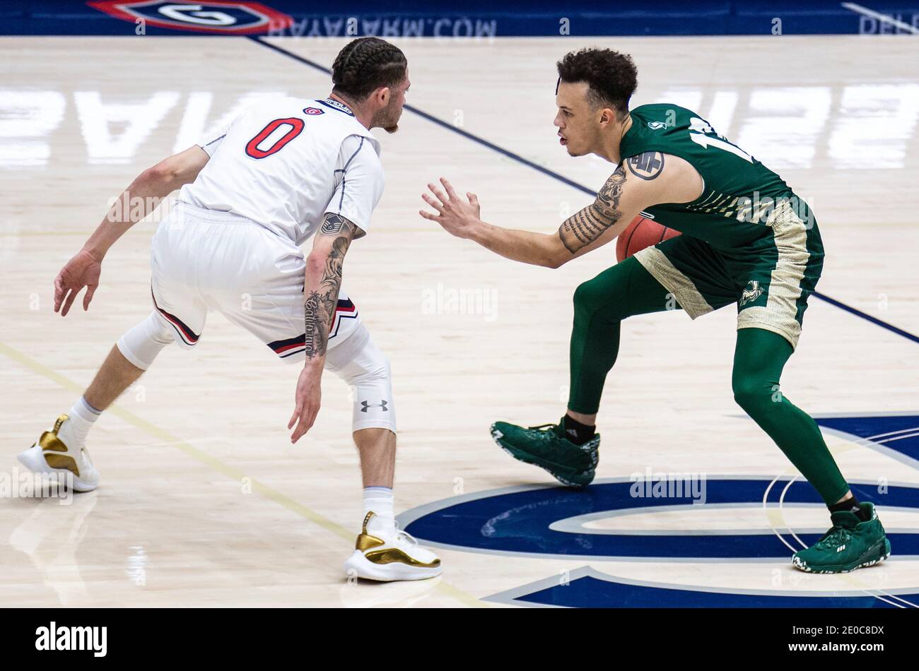 Moraga, CA U.S. 30th Dec, 2020. A. Sacramento State Hornets guard Deshaun Highler (12) sets the play during the NCAA Men's Basketball game between Sacramento State Hornets and the Saint Mary's Gaels 45-63 lost at McKeon Pavilion Moraga Calif. Thurman James/CSM/Alamy Live News Stock Photo