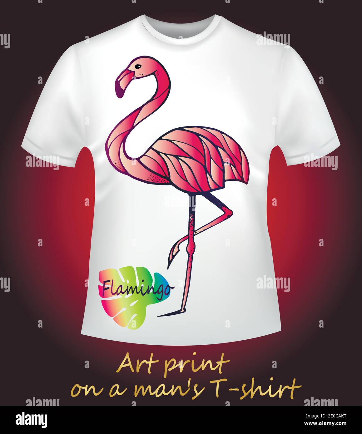 Oversized Flamingo Print T-shirt main image 0