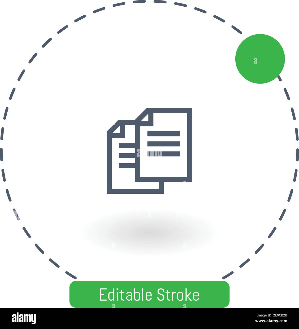 duplicate vector icon editable stroke outline icons for web and mobile Stock Vector