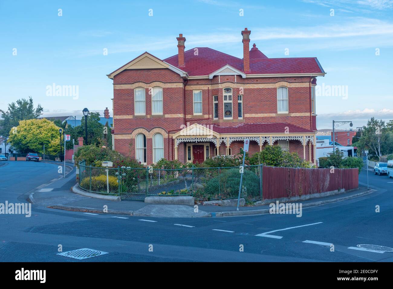 Residential houses at Battery point in Hobart, Australia Stock Photo