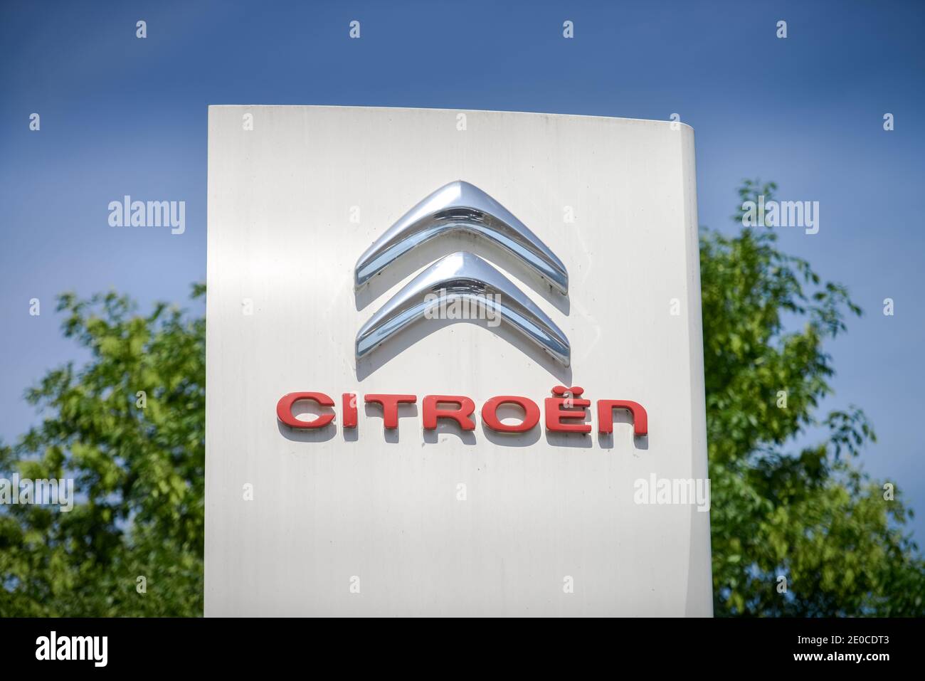 Logo Citroen, Friedrichshain, Berlin, Deutschland Stock Photo