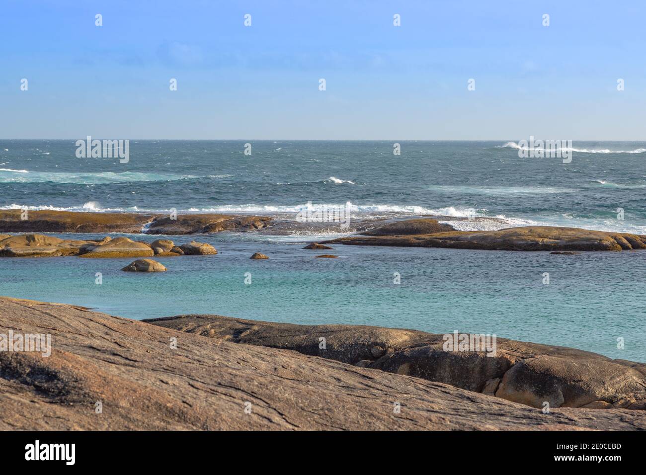 Panorama of the landscape in the William Bay National Park close to Denmark in Western Australia Stock Photo