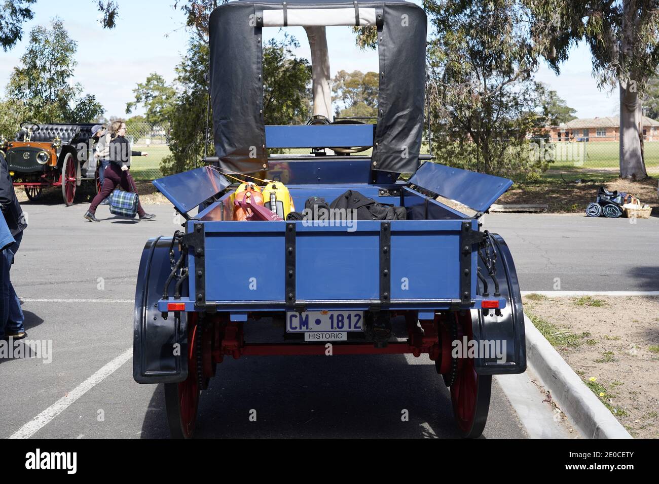 Vintage car rally in Maryborough, Australia. Close up detail and full