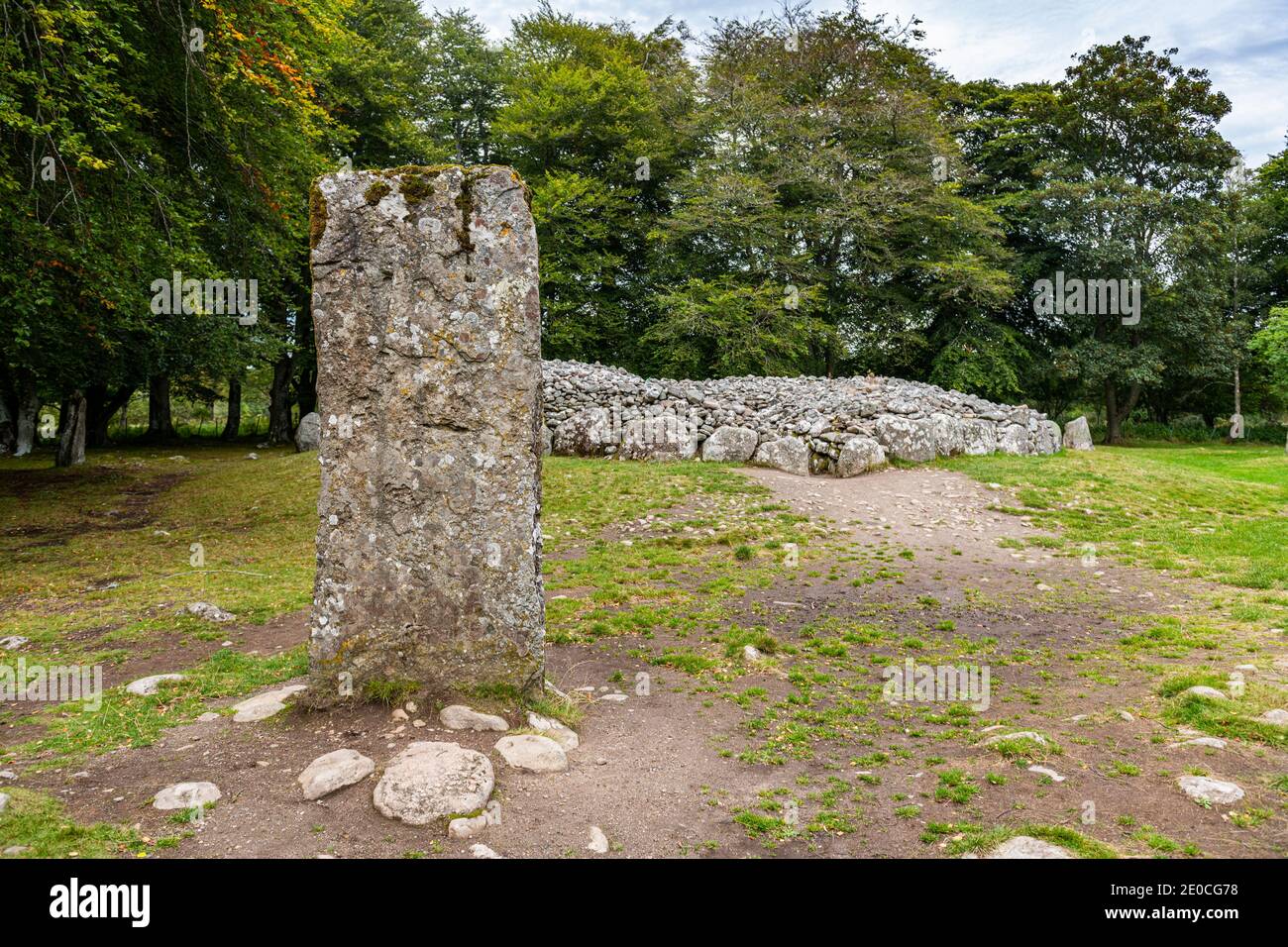 Clava cairn, Bronze Age circular chamber tomb, Inverness, Highlands, Scotland, United Kingdom, Europe Stock Photo