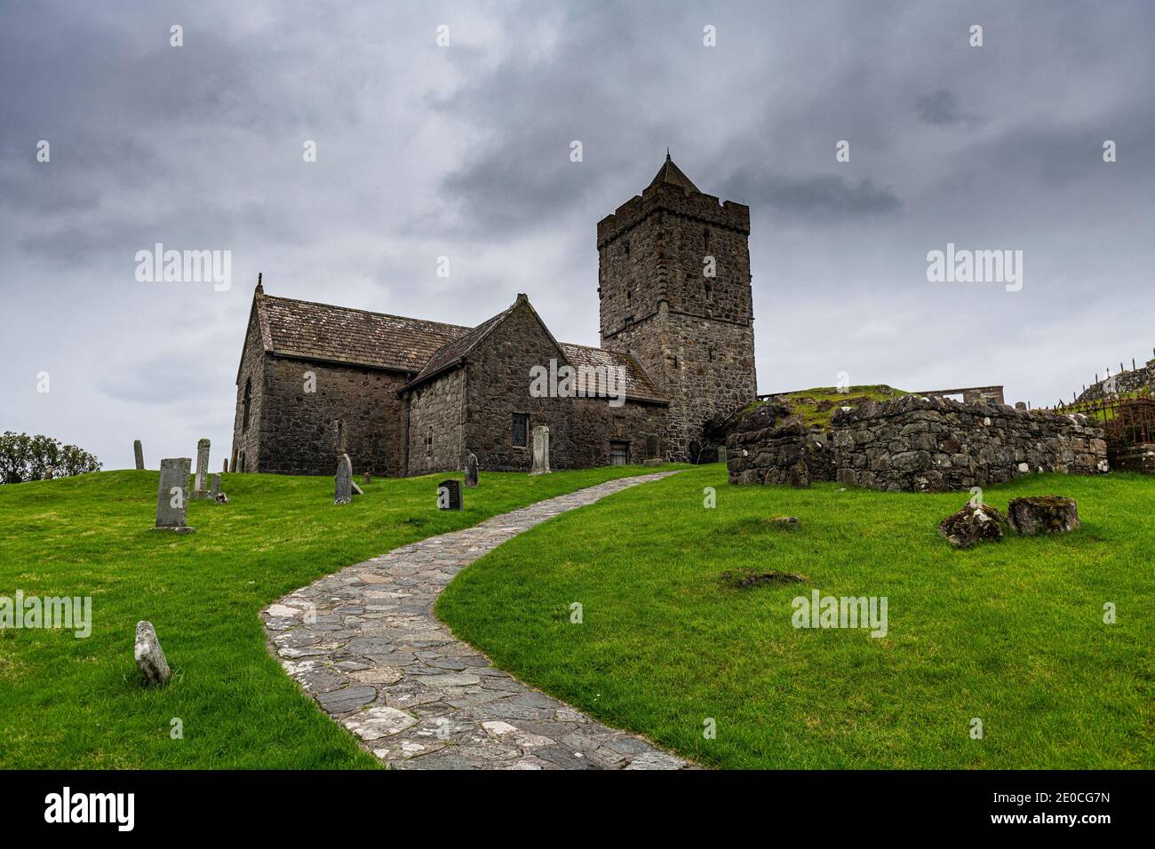 St. Clements Church, Rodel, Isle of Harris, Outer Hebrides, Scotland, United Kingdom, Europe Stock Photo