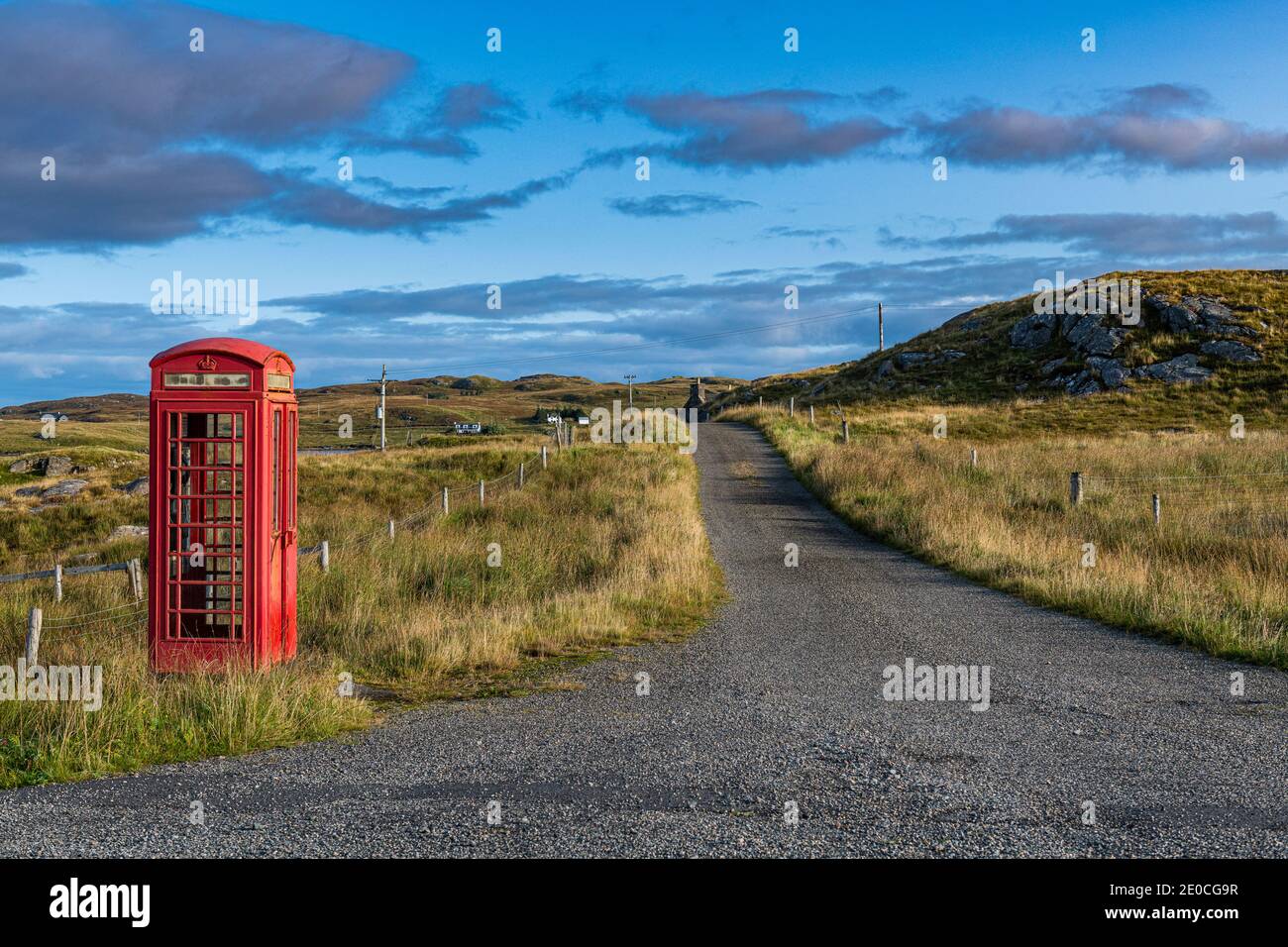 Old telephone box, Isle of Lewis, Outer Hebrides, Scotland, United ...