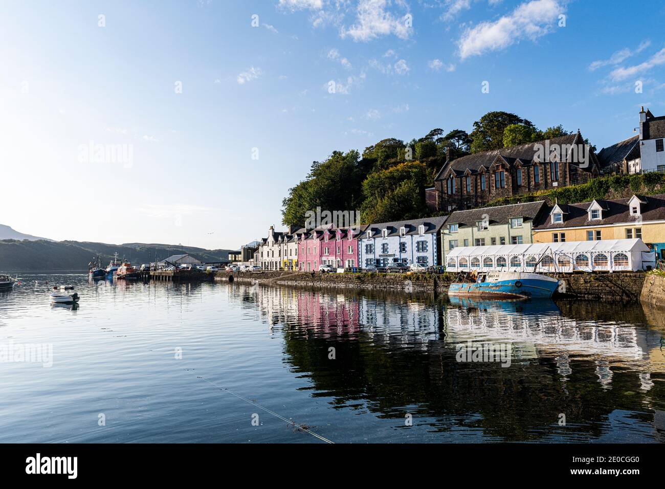 Harbour of Portree, Isle of Skye, Inner Hebrides, Scotland, United Kingdom, Europe Stock Photo