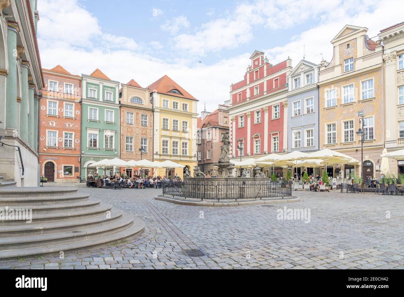 Fountain of Proserpina, Old Town Square, Poznan, Poland, Europe Stock Photo