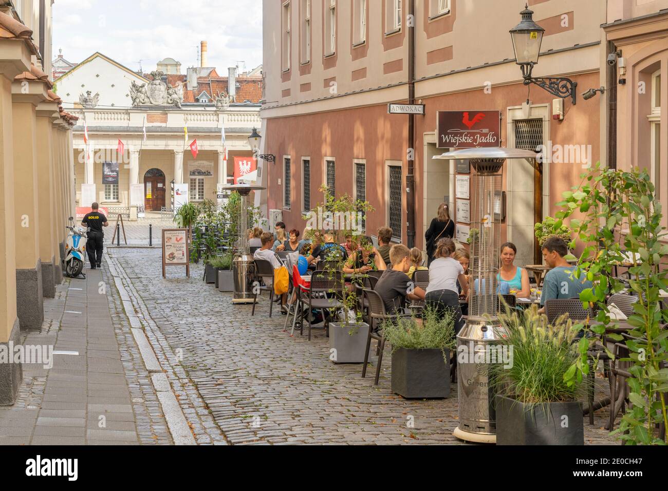 Cafe scene, Old Town, Poznan, Poland, Europe Stock Photo