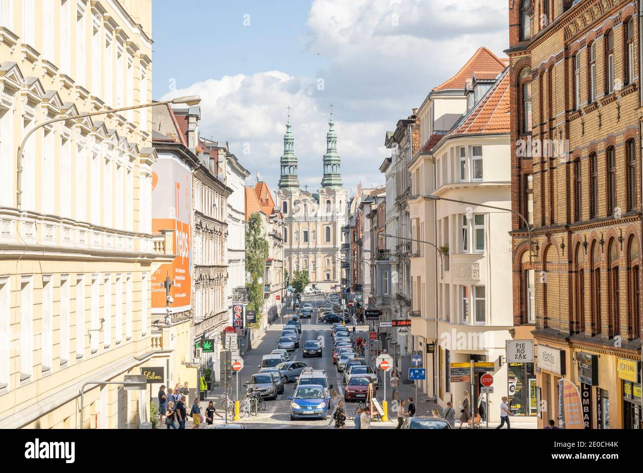 Street scene, Poznan, Poland, Europe Stock Photo