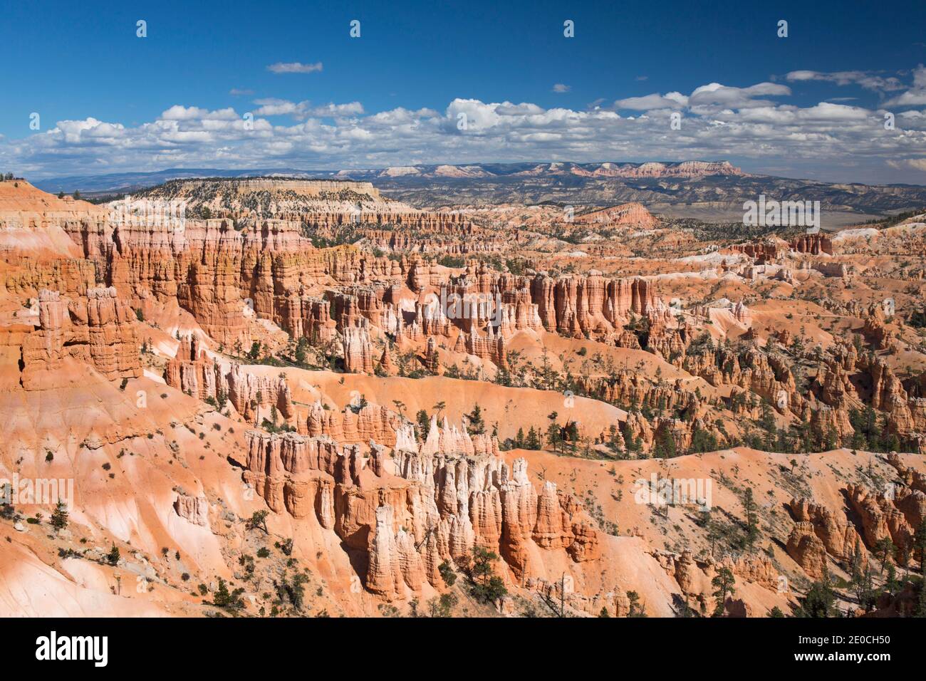 View over the Queen's Garden from the Rim Trail at Sunset Point, Bryce Canyon National Park, Utah, United States of America Stock Photo