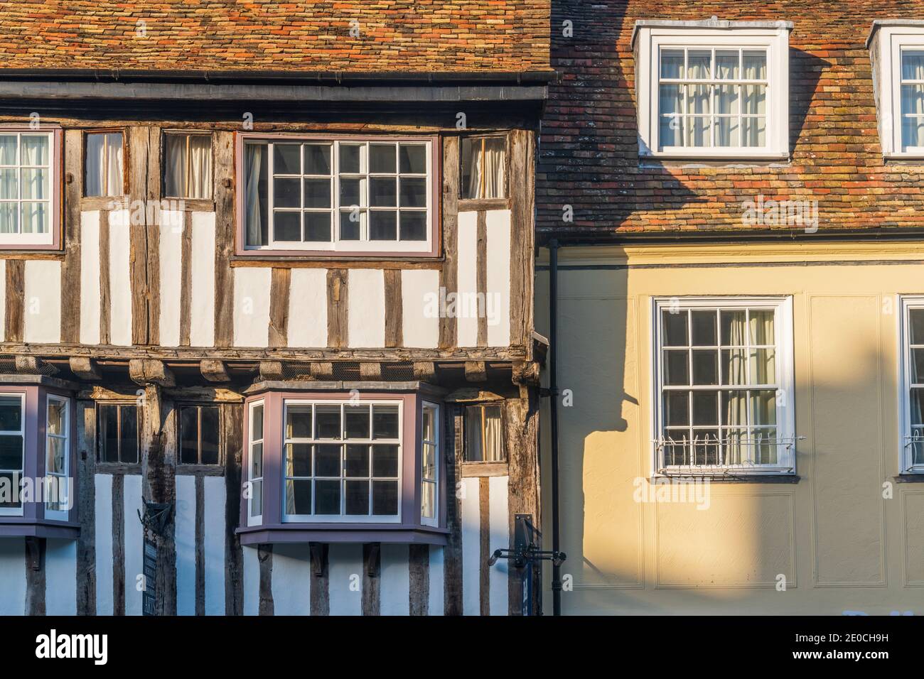 Bridge Street, Timber framed building, Cambridge, Cambridgeshire, England, United Kingdom, Europe Stock Photo