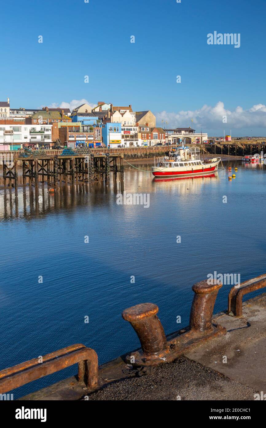 View of boats in Bridlington Harbour, Bridlington, North Yorkshire, England, United Kingdom, Europe Stock Photo