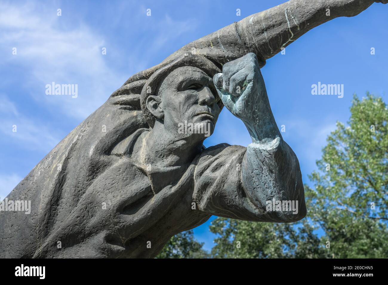 Gedenkstaette fuer die Interbrigadisten im Spanischen Buergerkrieg, Volkspark, Friedrichshain, Berlin, Deutschland Stock Photo